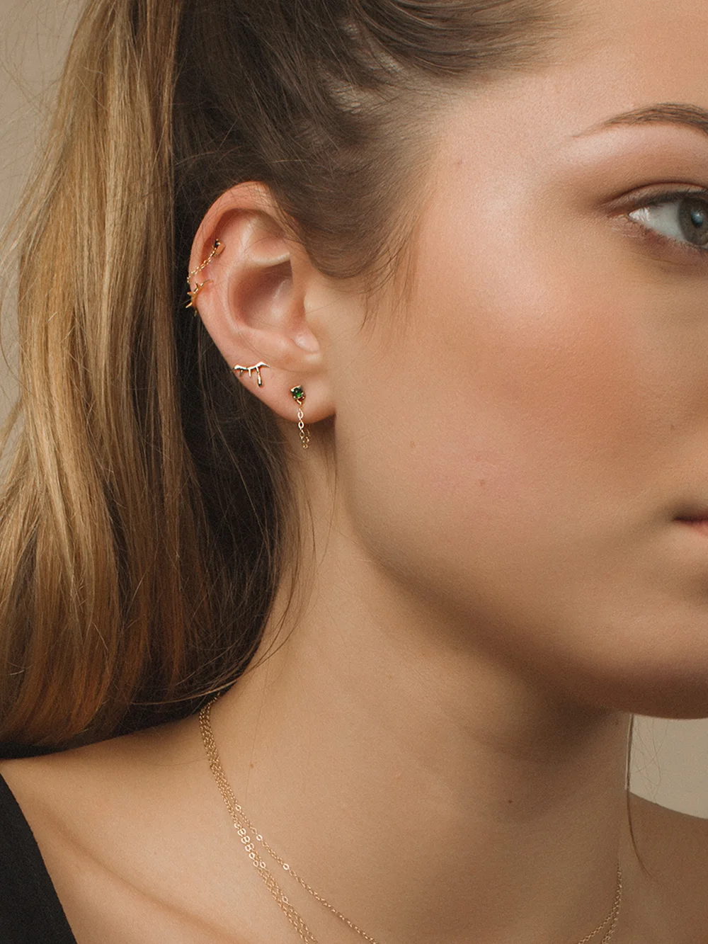 Merewif Sad Songs Earrings Gold