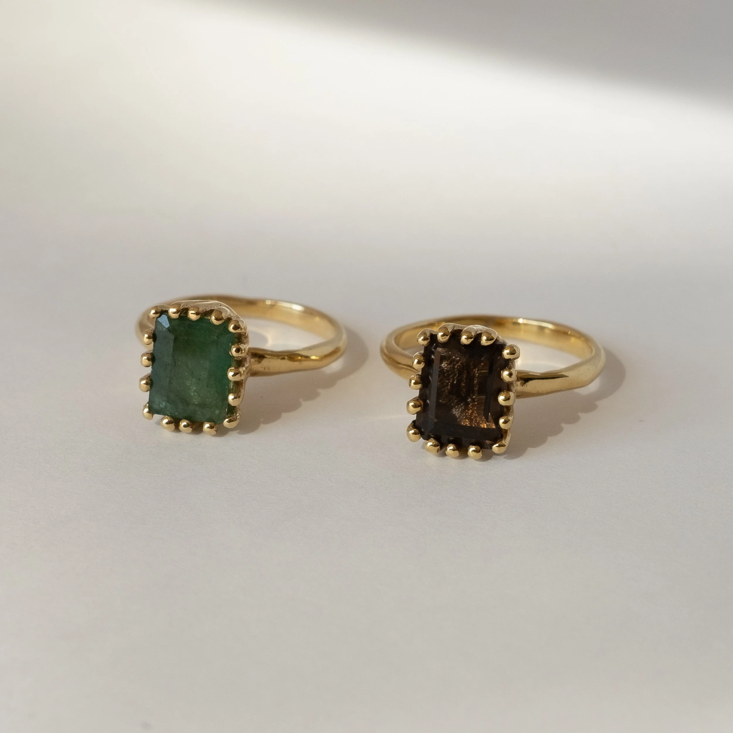 MEREWIF : Shop All : Ramona Ring - Smoky Topaz
