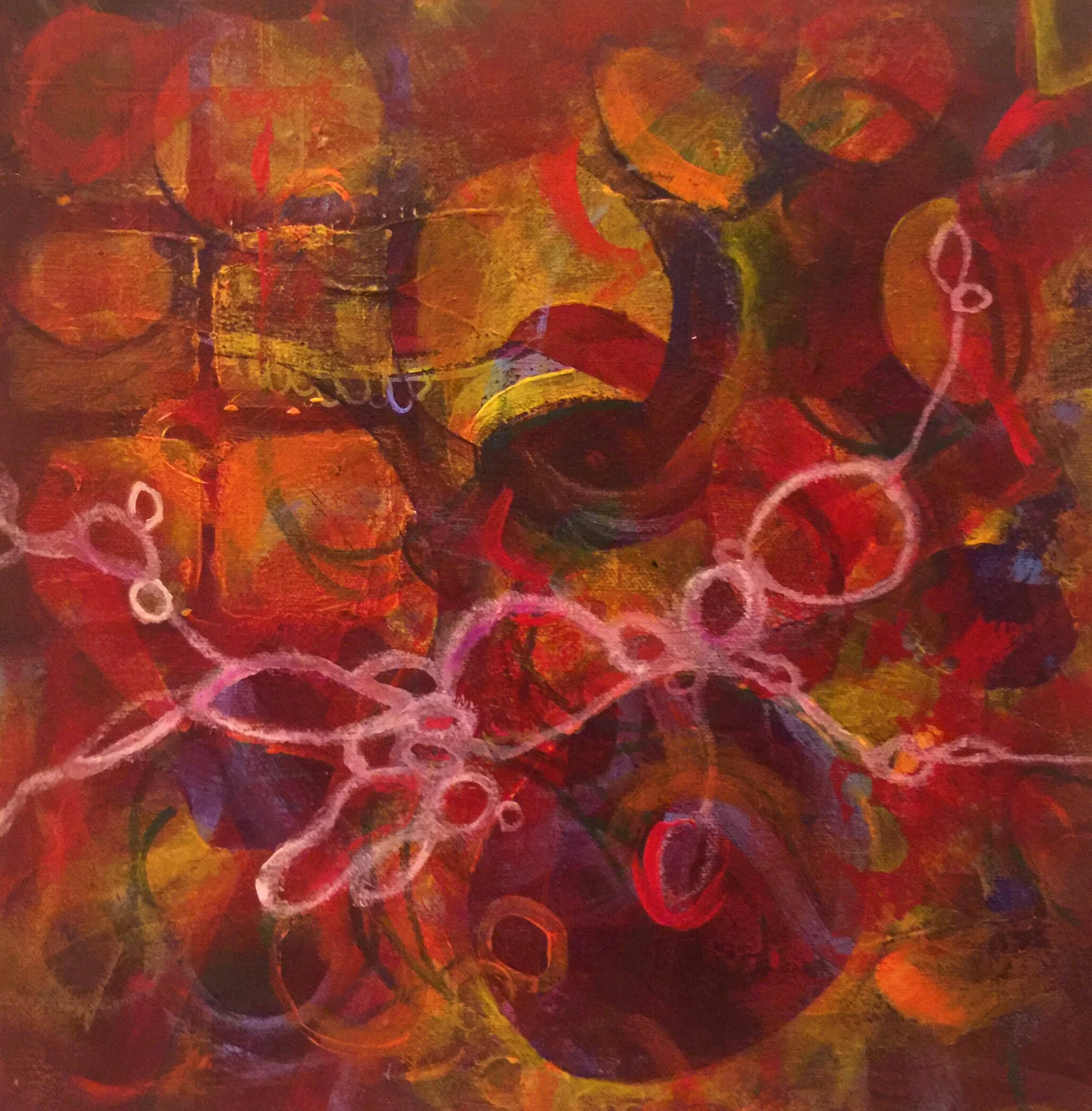 Cell No26 acrylic on canvas 12x12.JPG