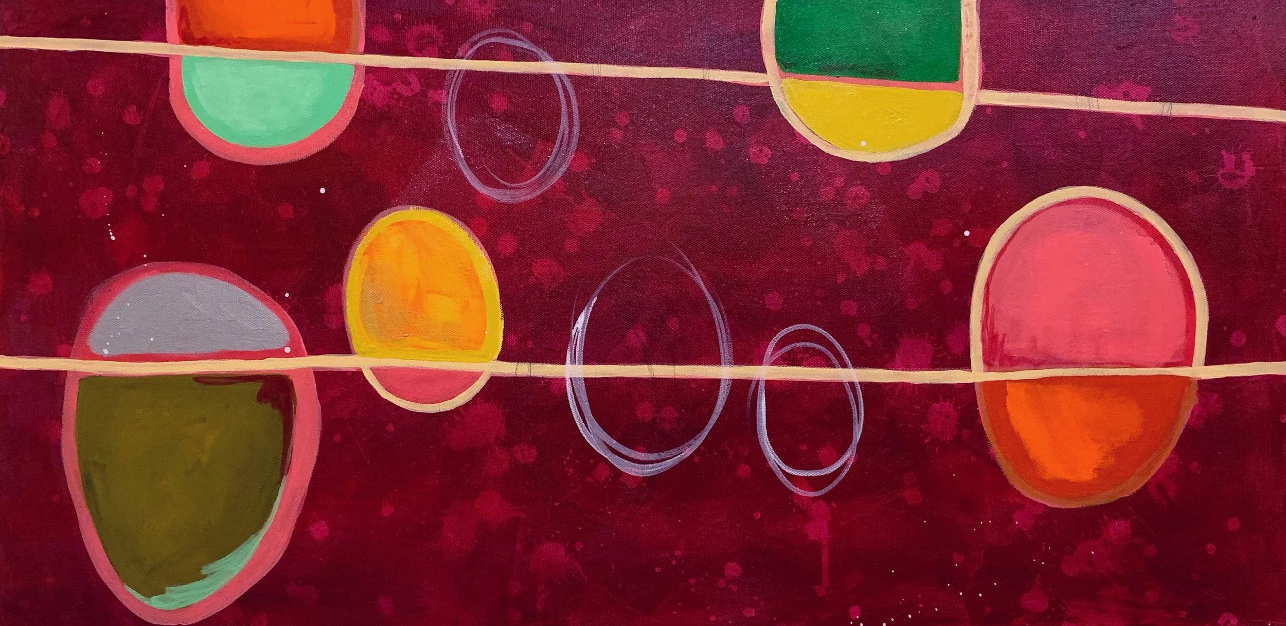 Cells On a Wire No.2_Acrylic on Canvas_15x30 inches.JPG