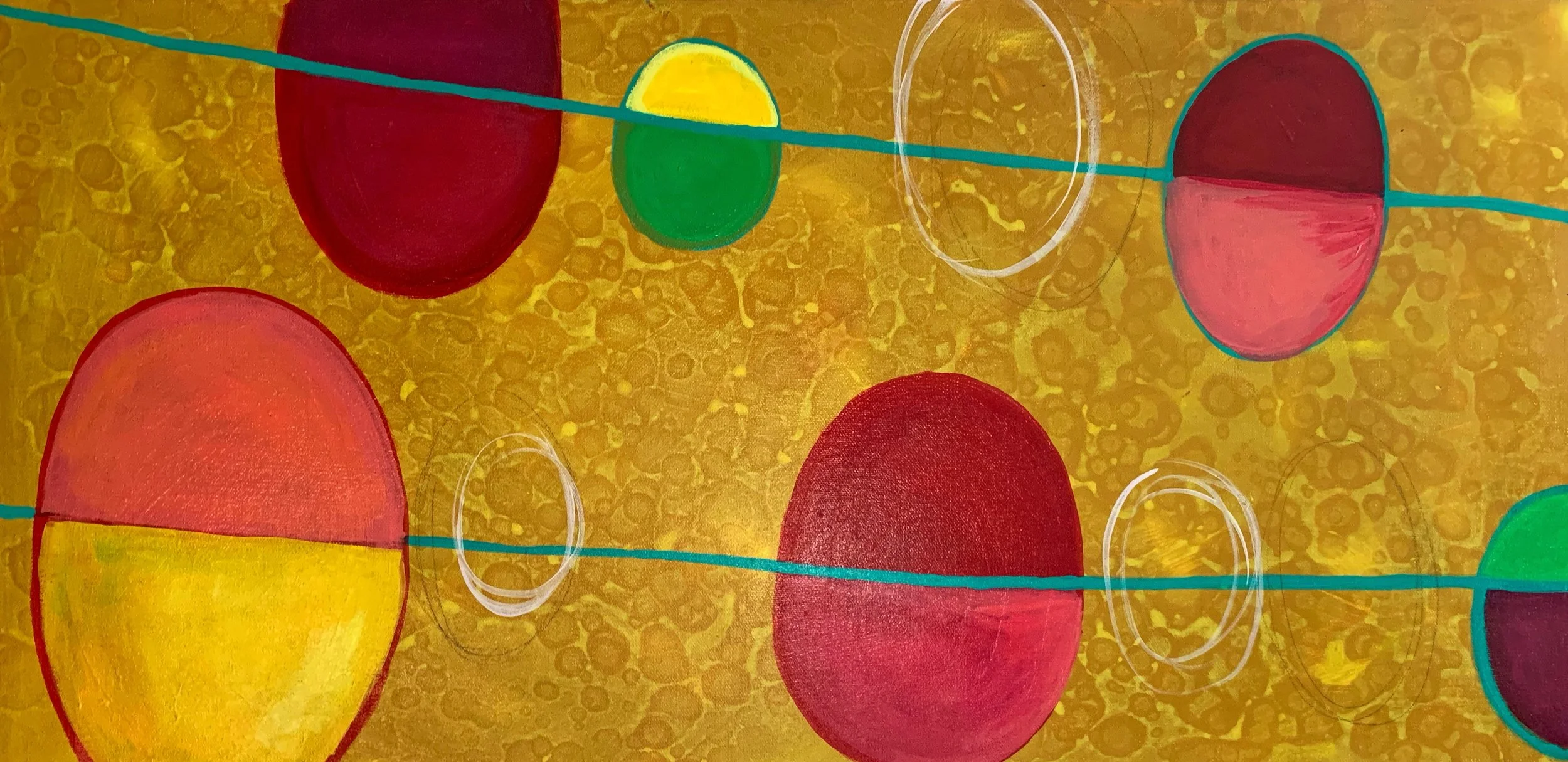 Cells On a Wire No.1_Acrylic on Canvas_15x30 inches.JPG