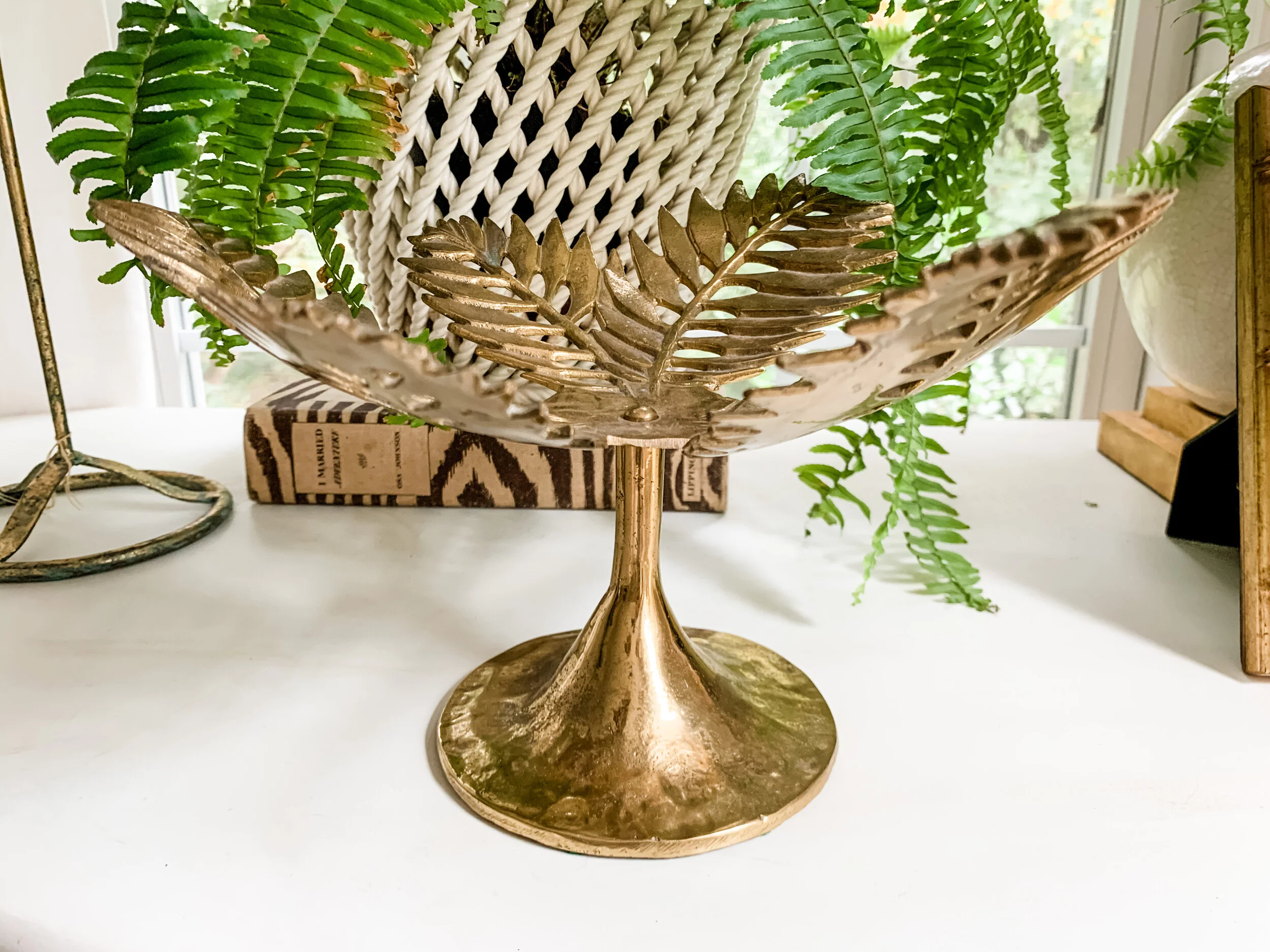 Vintage Brass Fern Dish — LBW STUDIO