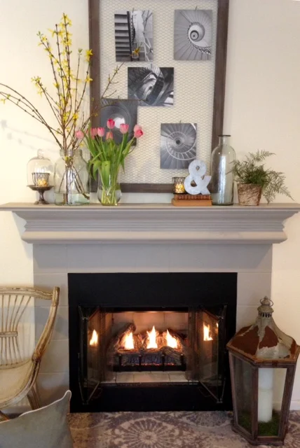 Painting the mantel with a color chosen by our followers!