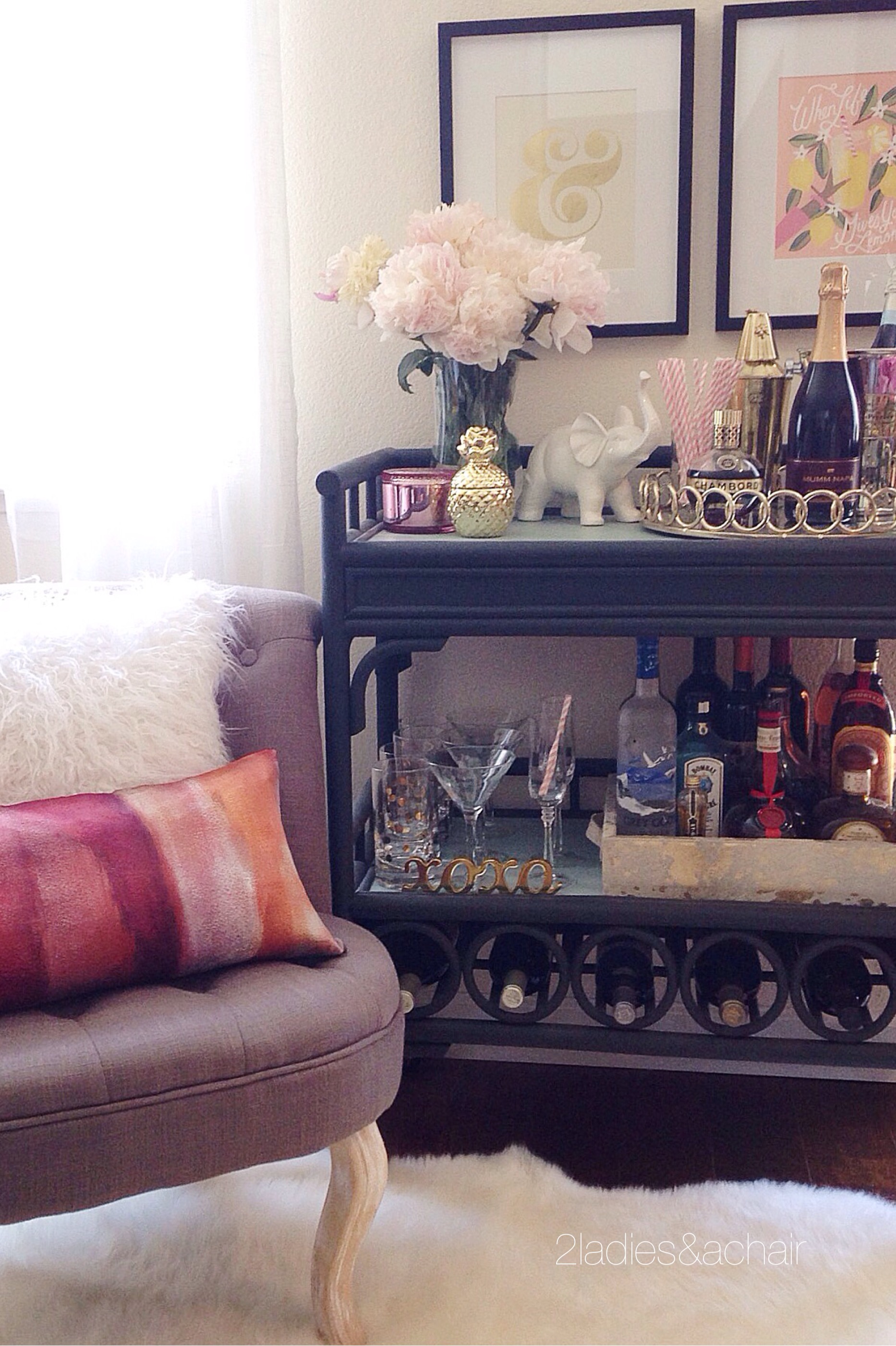 Gold Trays — 2 Ladies & A Chair