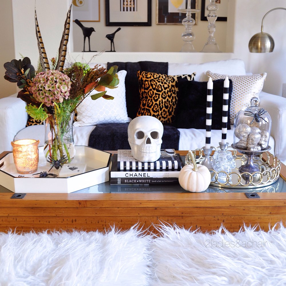 Styling a Coffee Table: Halloween — 2 Ladies & A Chair