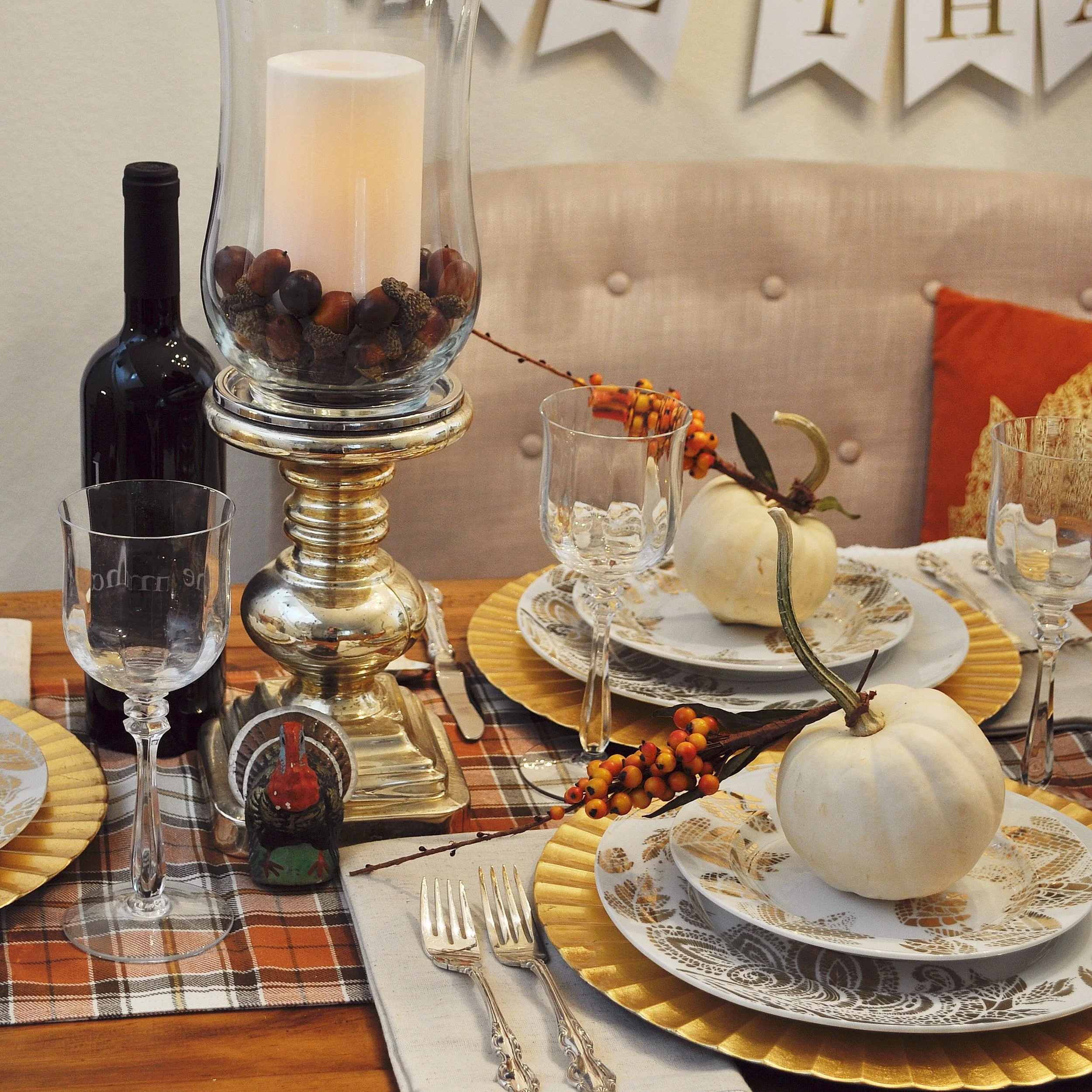 This old ceramic turkey was my Grandma's. I love having it out every year on my table.