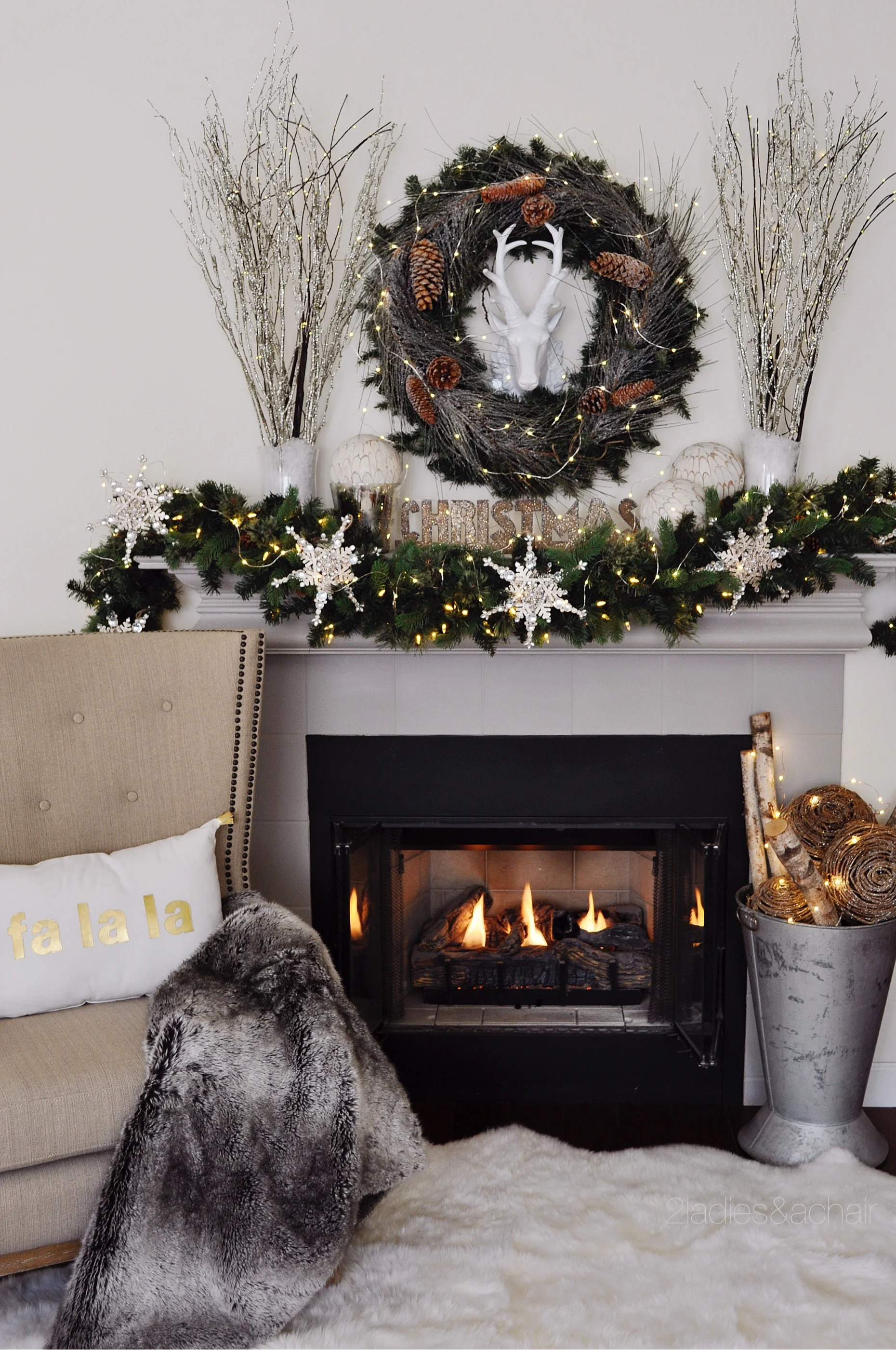 Plenty of faux fur continues the cozy woodsy vibe!