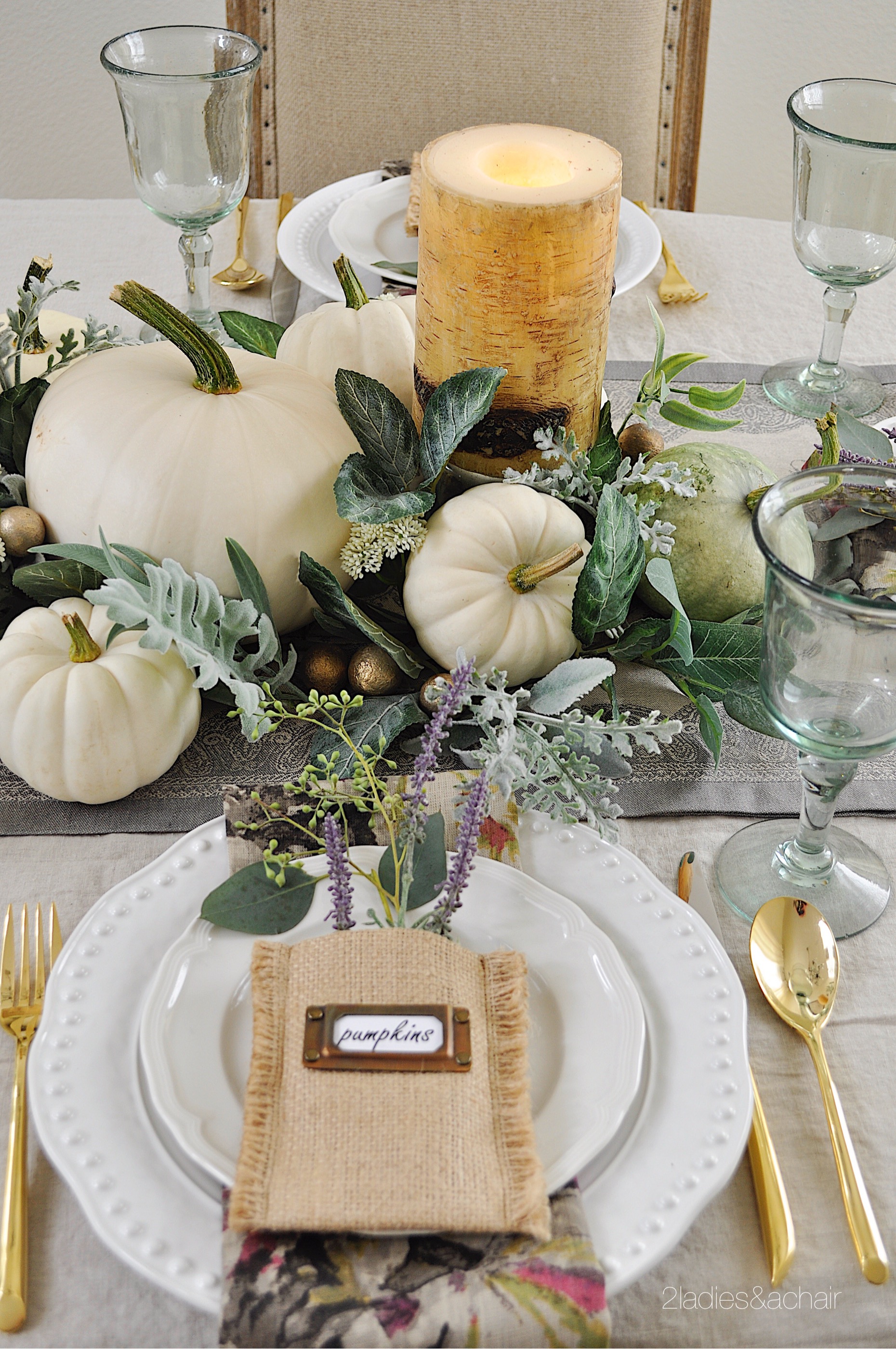 A Simple Beautiful Way to Decorate Your Dining Table for Fall — 2 ...