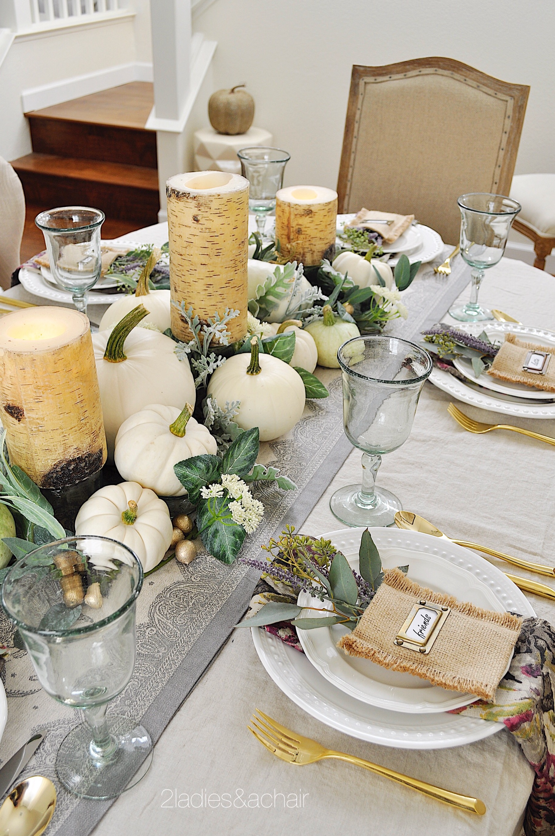 A Simple Beautiful Way to Decorate Your Dining Table for Fall — 2 ...
