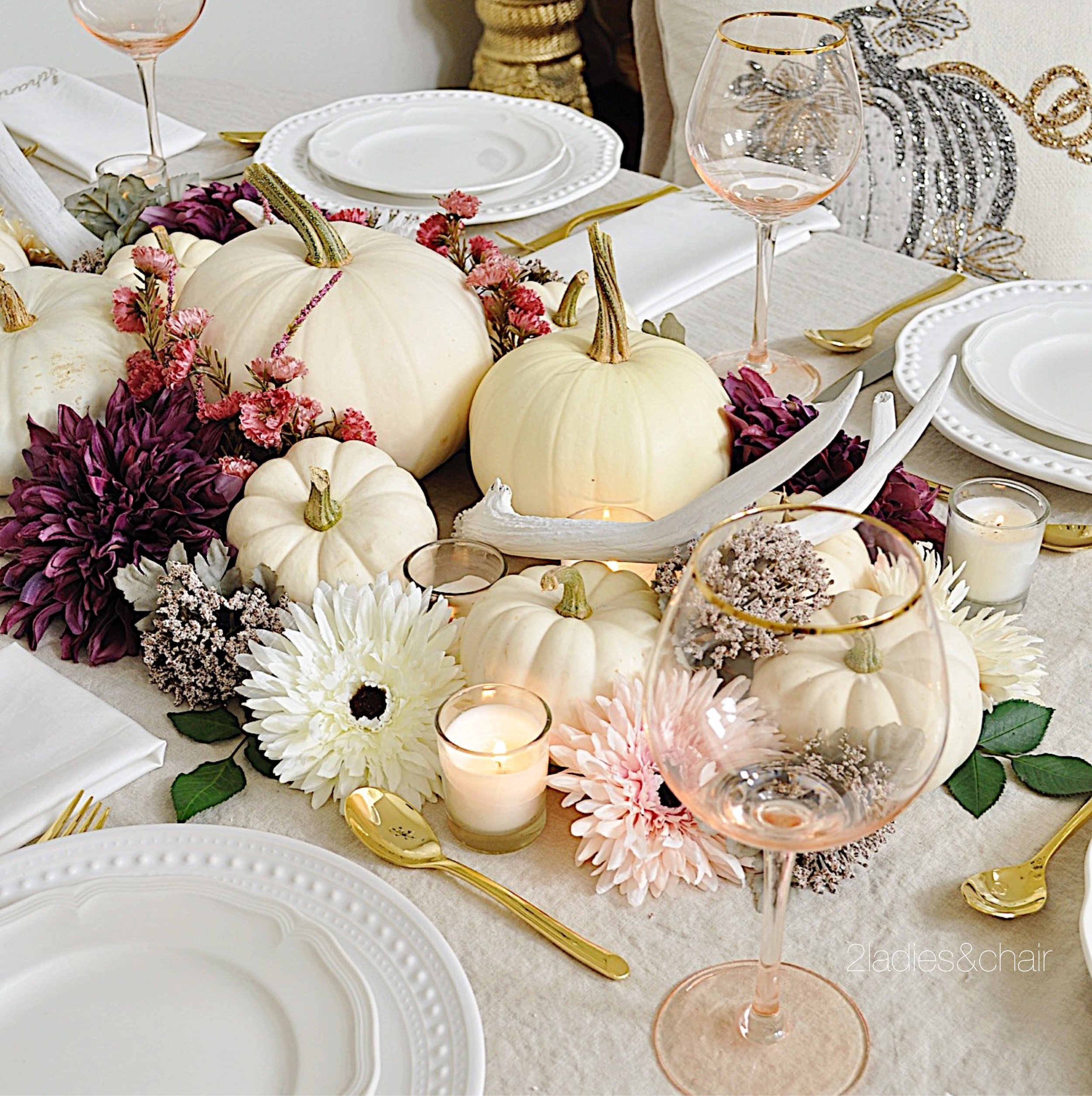A Uniquely Beautiful Thanksgiving Table — 2 Ladies & A Chair