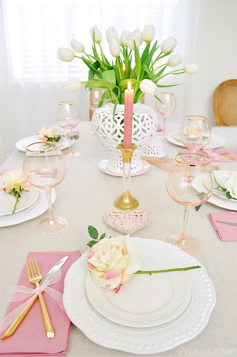 Tips for Creating a Romantic Valentine's Day Table — 2 Ladies & A Chair