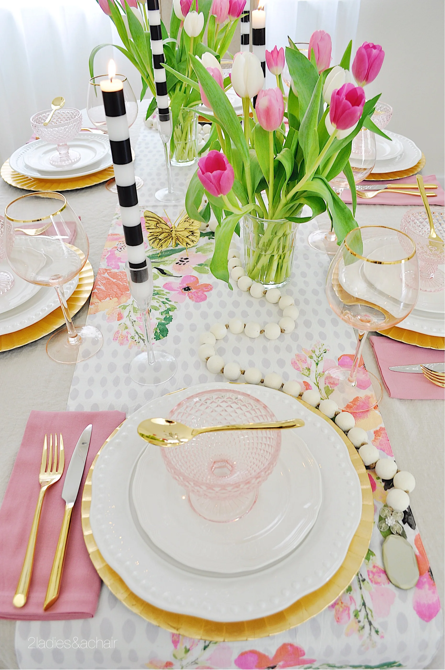 Spring Tablescape Decor Idea for Brunch