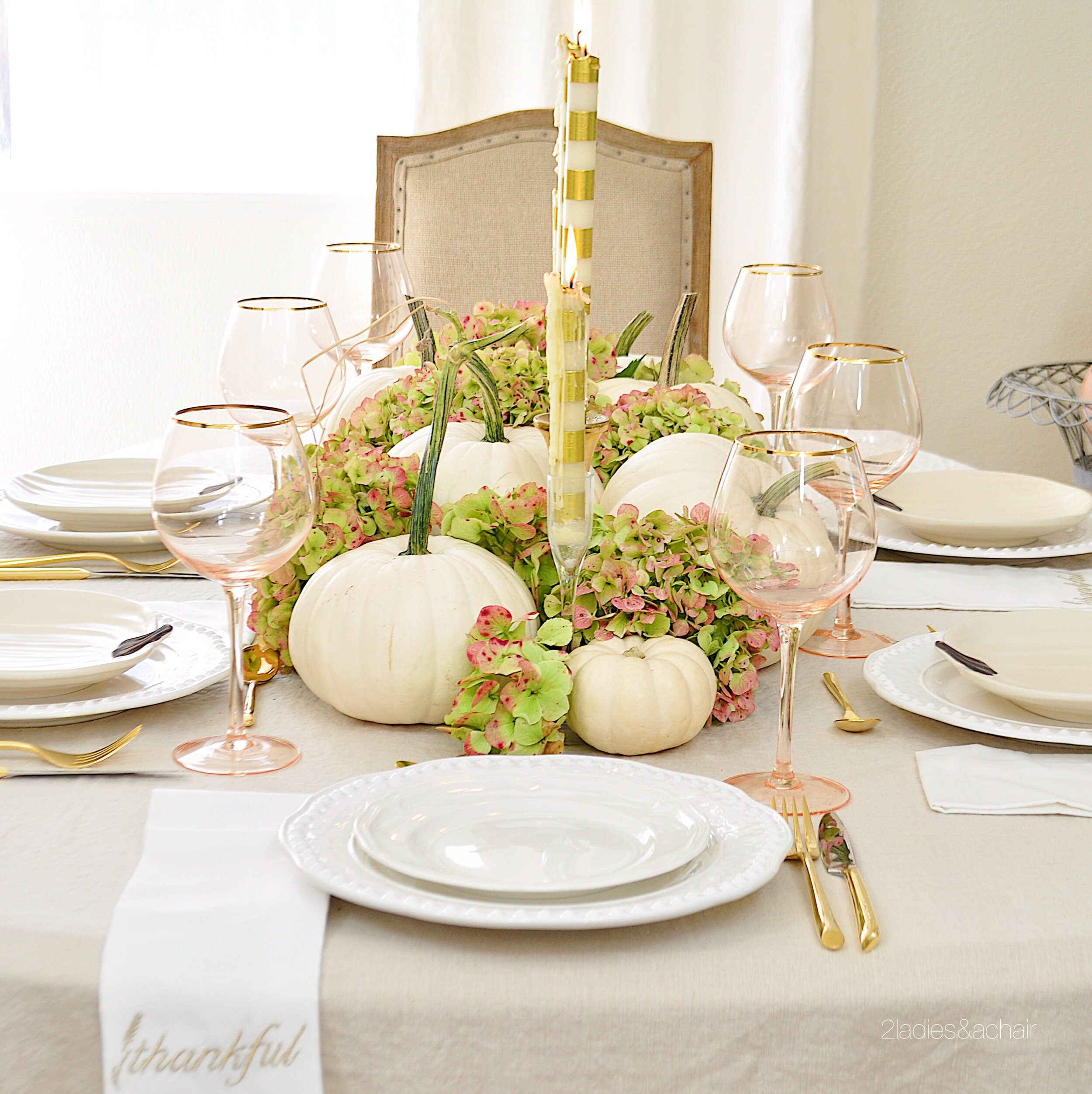 A Beautiful Thanksgiving Table Idea — 2 Ladies & A Chair