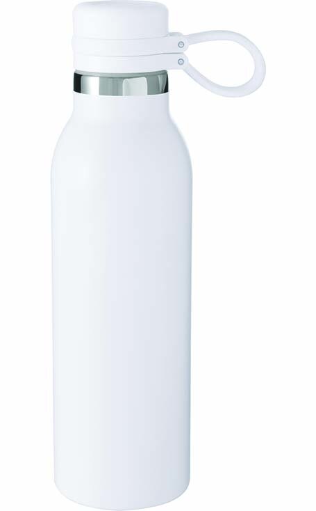 Handled Matte White Water Bottle