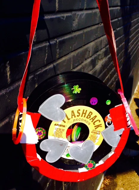 We made vinyl handbags with Charlotte Holst-Douglas
