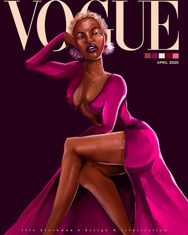 My friend @decorntae was a fan of my last post so I decided to do another featuring her! Vogue is the perfect background for this bold fashionista!
@art.of.seefah .
.
.
#artofseefah #commission #vogue #voguemagazine #girlsinanimation #digitalart  #di