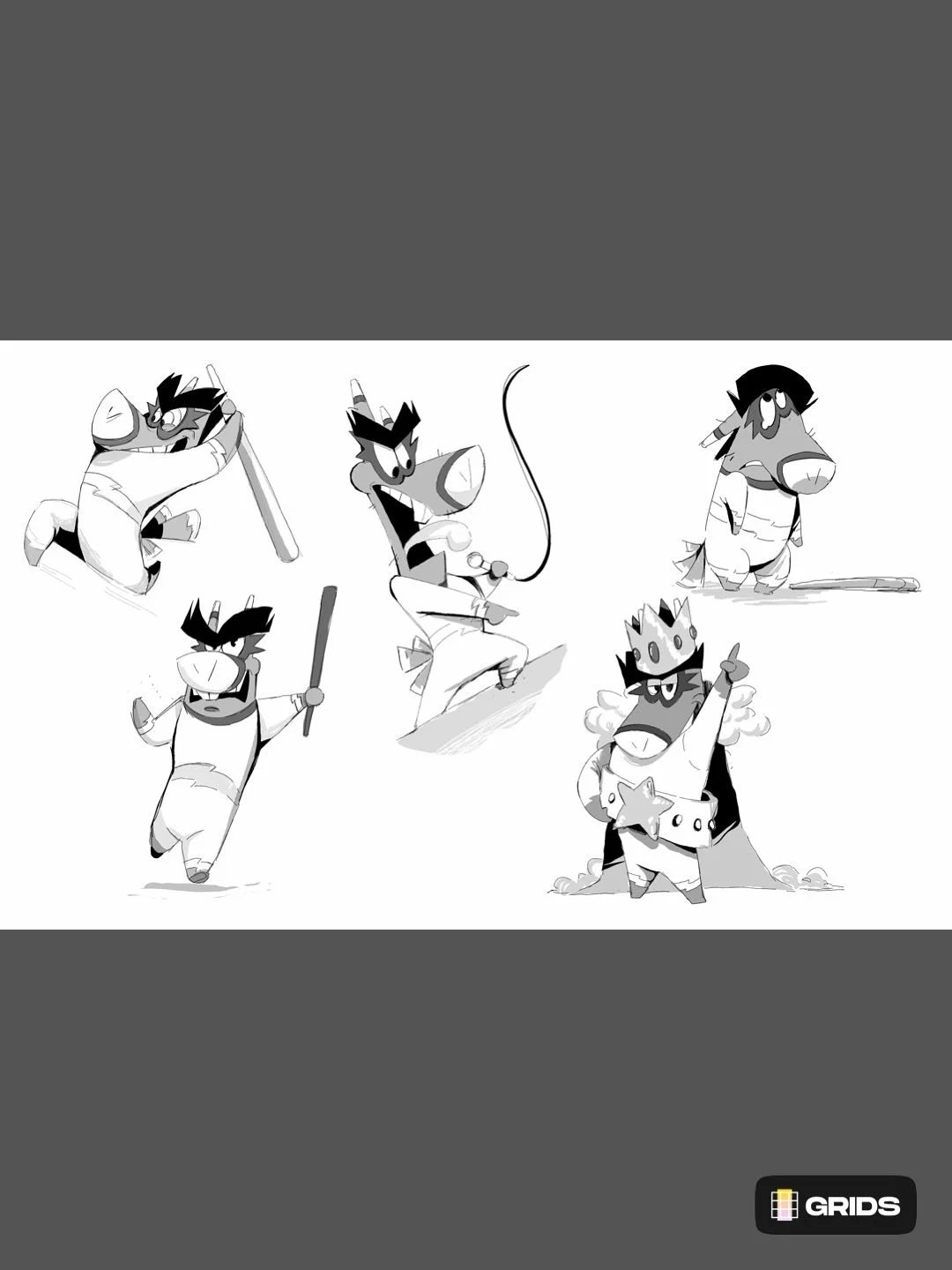 The champ is here👑 🃏 
More poses for our main pi&ntilde;ata, Mijo!
@art.of.seefah @docsanimation @wildgoatanimation 
#conceptart #art #sketch #characterdesigns #poses #artistoninstagram