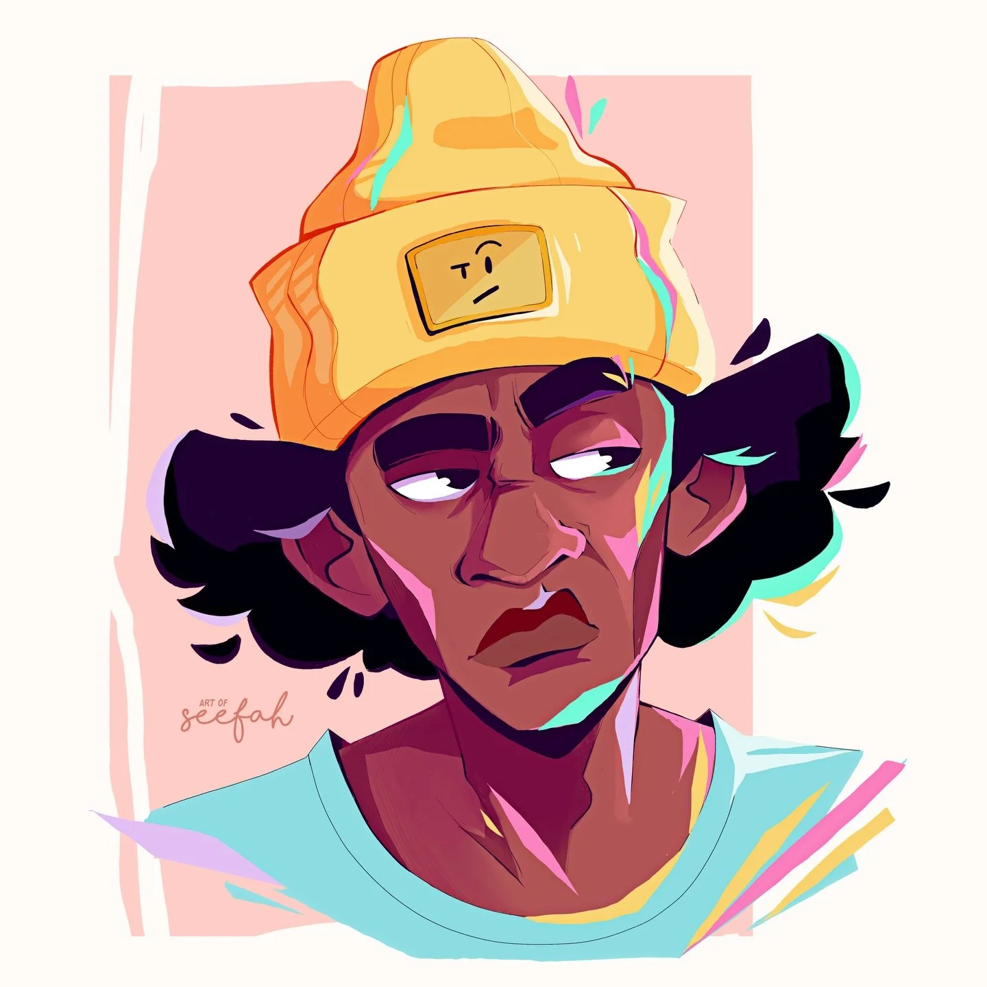 Art block came for me again yall! So I went back to my comfort food: #portraits I got to learn a lot of techniques from studying @ben_eblen_design and how he uses shape language and line art to really bring characters to life so thanks to him for hel