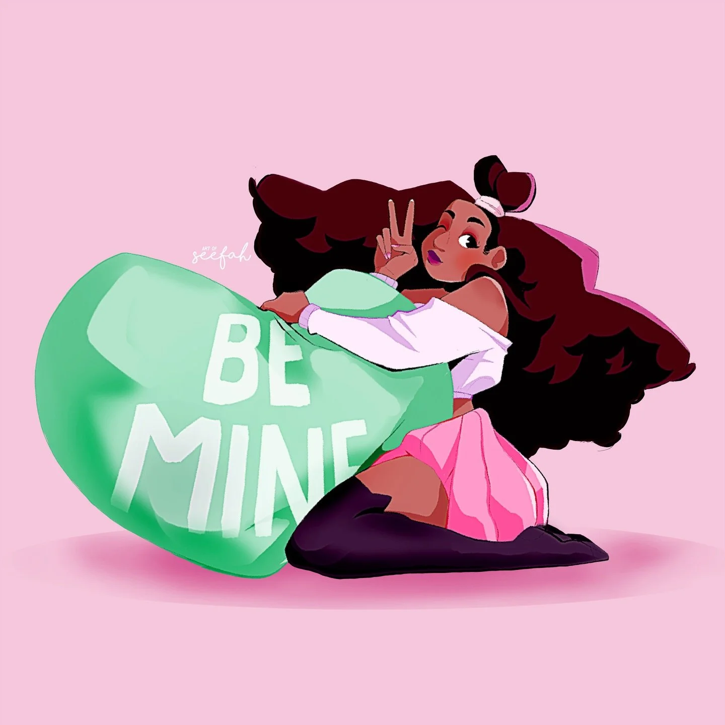 I hope everyone had a great VDay! I created this during my Singles Draw &amp; Chill last night! It was a great time with an amazing playlist. 

Process video coming soon. Be on the lookout for the next live.
#art #digitalart #illustration #artistofin