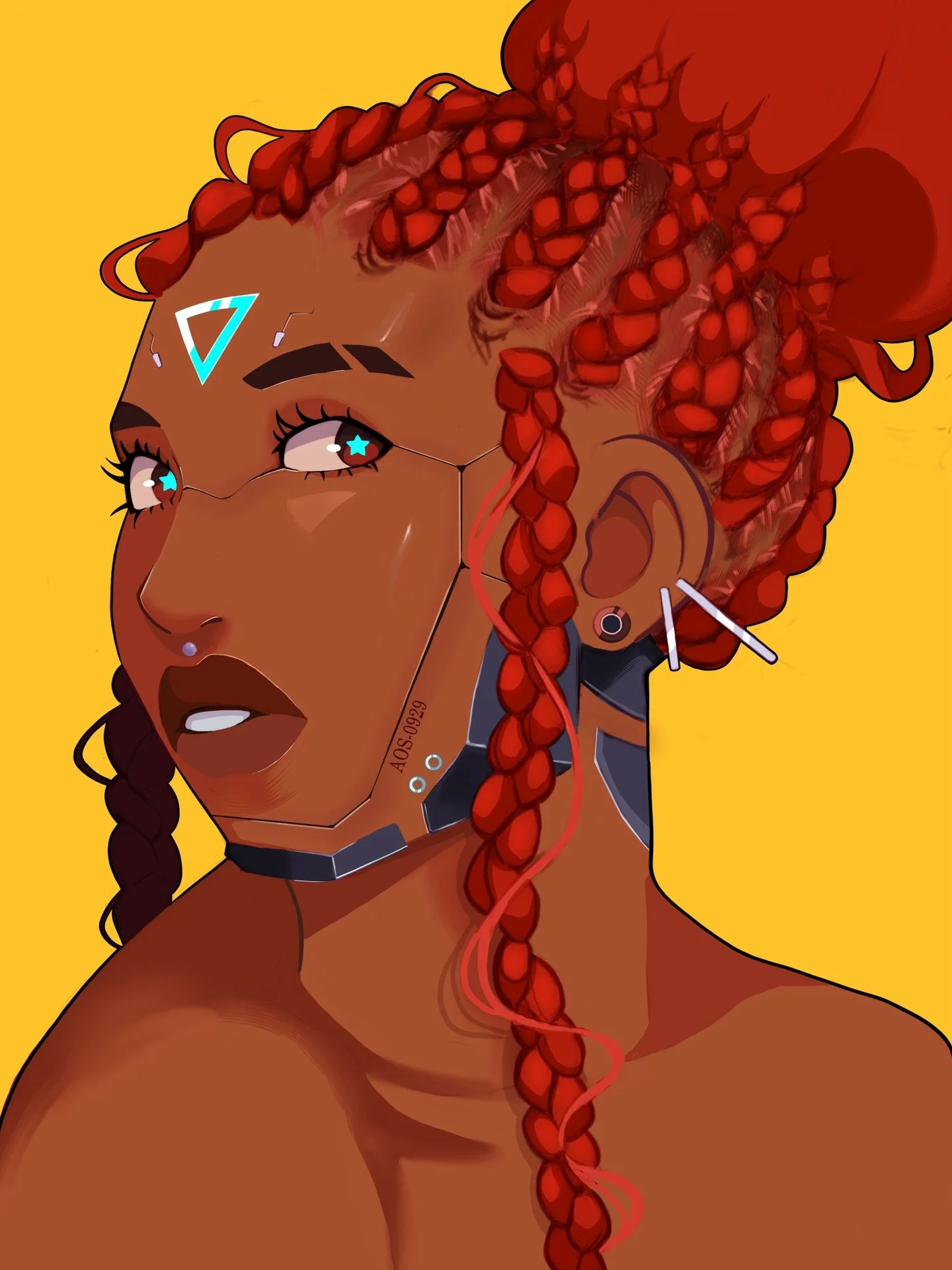 @tallnquirky hosted a #dtiys and the result is still one of my favorite illustrations. I even did some extra color waves. Check them out to see the original.
@art.of.seefah 
#art #illustration #digitalart #portraitart #artistofinstagram❤️