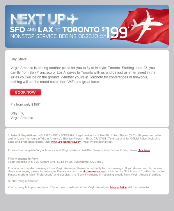 <br><center>Route Launch Email</center><br>