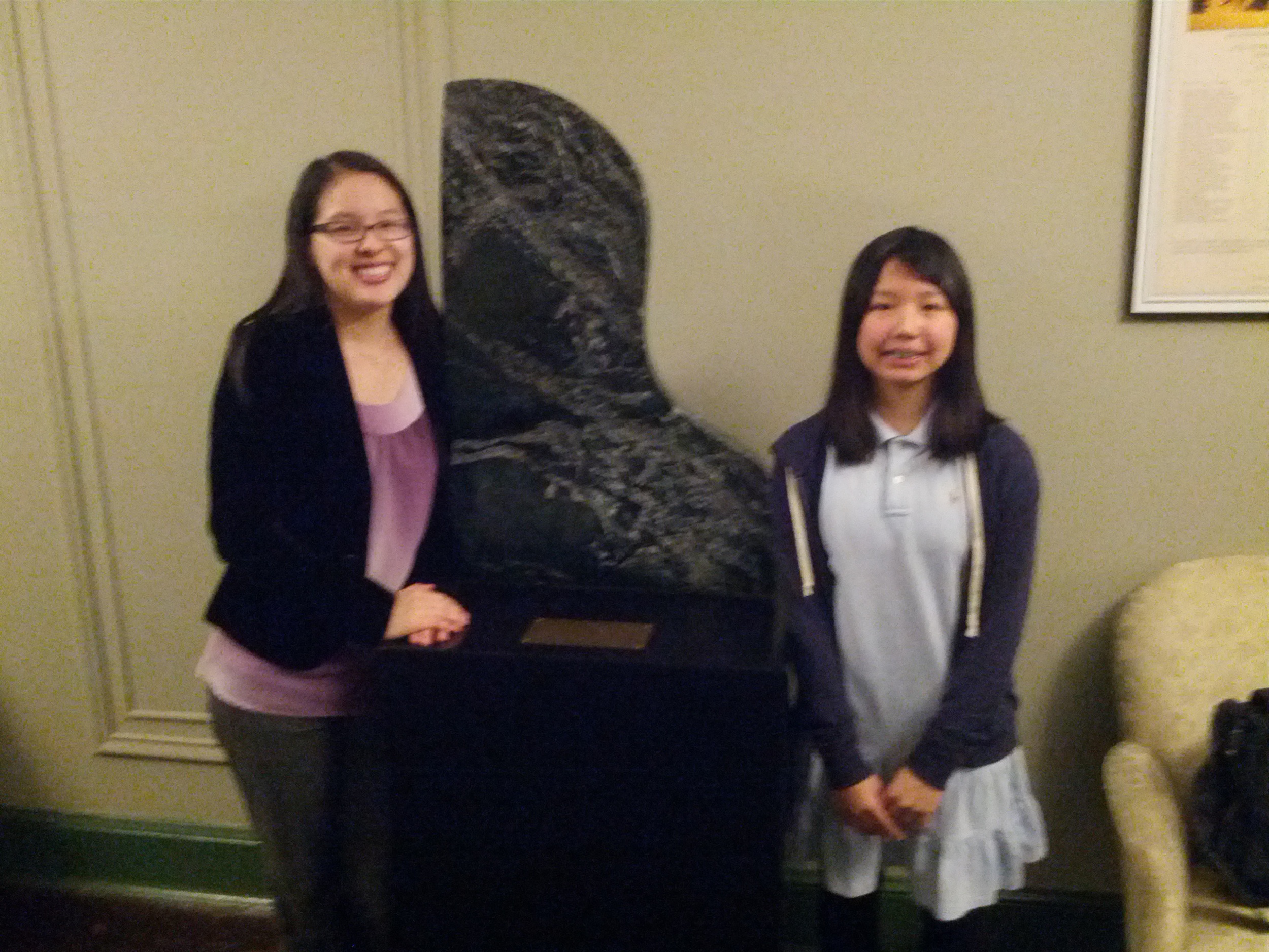 with Yan, 14 after her performance of the Twinkle Variations & Nocturne in B-flat Major by Field!