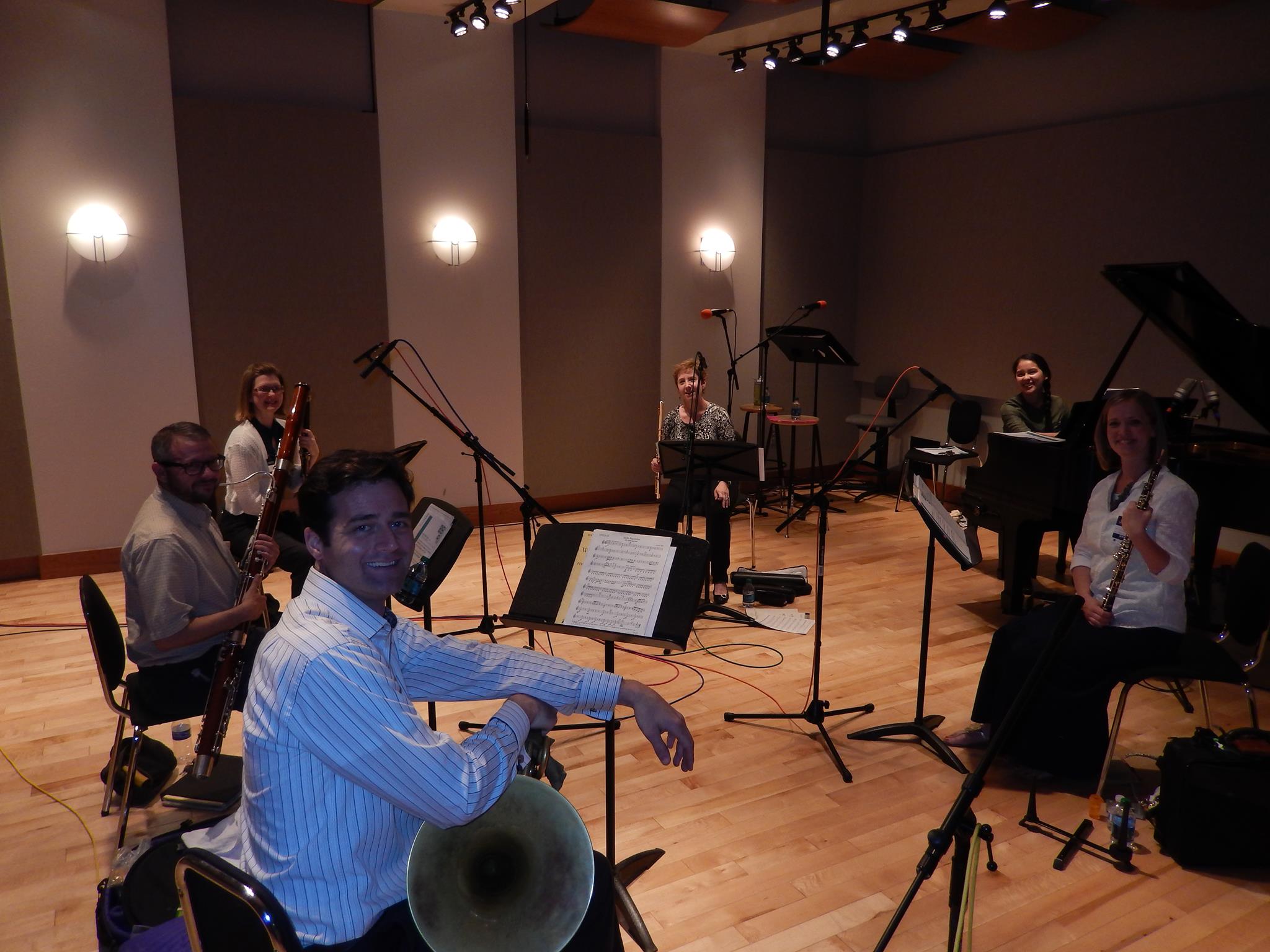 Aspen Winds in recording studio for KBYU Highway 89 (May 2014)