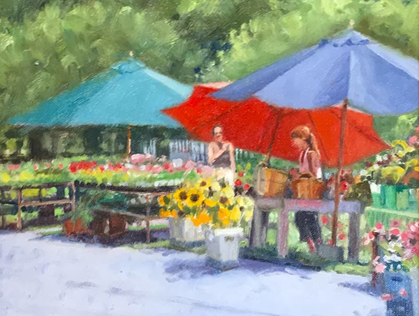 Flower Market 6 x 8 Oil $400