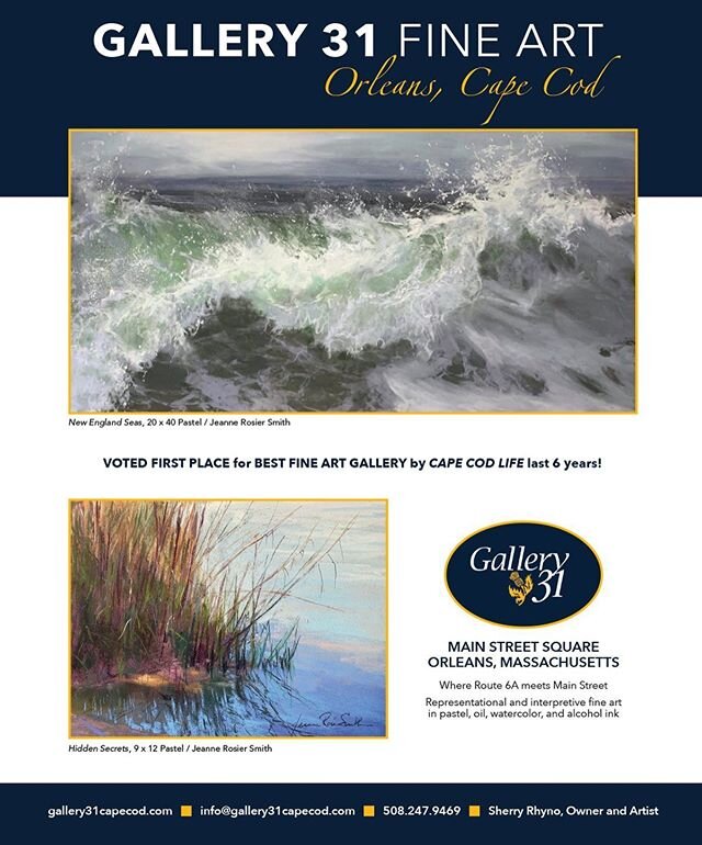 American Art Collector! Full page ad for the July 2020 issue featuring the gallery and two paintings by @jeannerosiersmith. Welcome to summer on Cape Cod!
#americanartcollector #americanartcollectormagazine #newenglandseas #gallery31fineartists #best