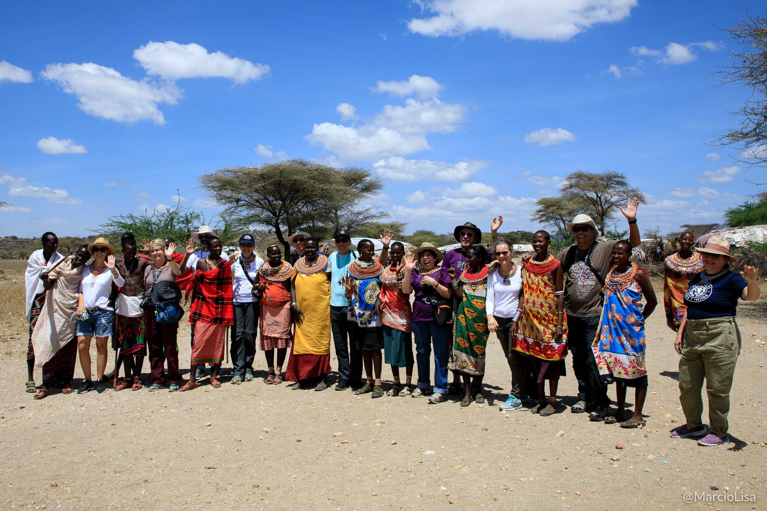 Visita de nosso grupo a uma comunidade Samburu no Quenia