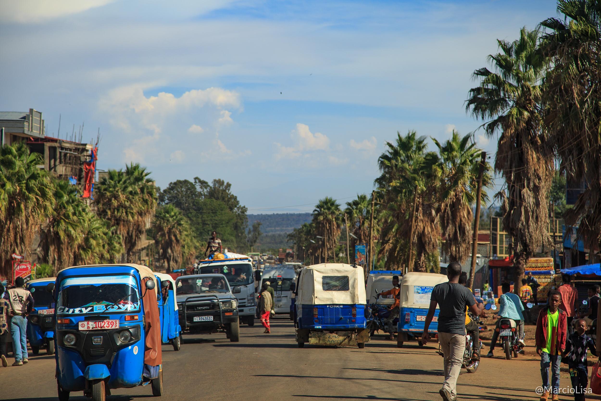 Cidade de Arba Minch na Etiópia
