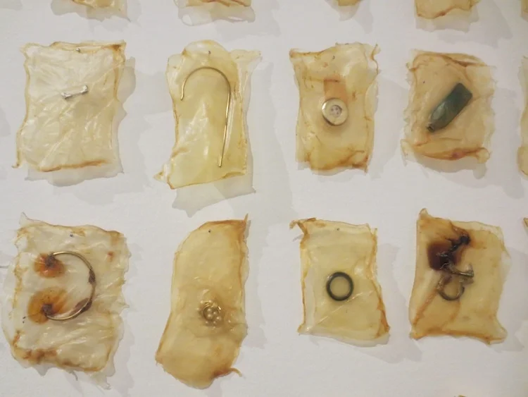 Detail of "Inventory" (1997), by Lisa Kokin.