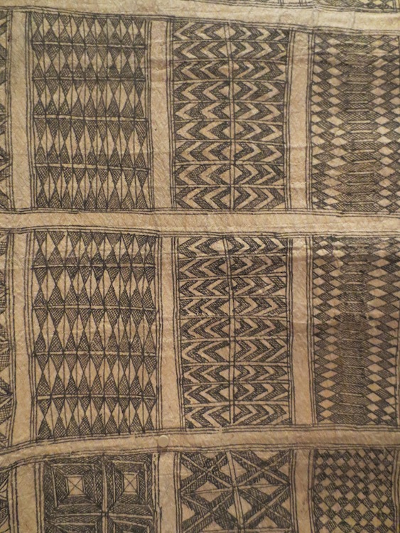 Detail of man's headdress.