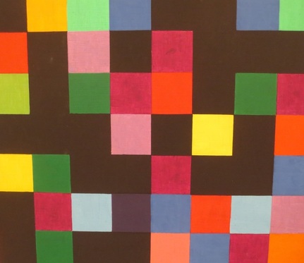 Detail of "Spectrum Colors Arranged by Chance" (1951-1953), by Ellsworth Kelly, Museum of Modern Art, San Francisco.