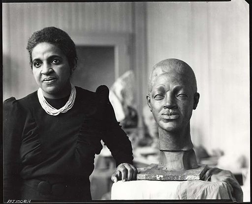 Selma Hortense Burke (1900-1995) in her studio. Photo by Peter A. Juley & Son. Source: https://commons.wikimedia.org/