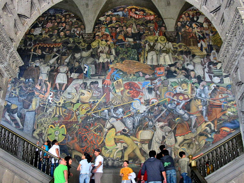 Mural by Diego Rivera (1886-1957). Palacio Nacional, Mexico City, Mexico. Photo by Thelma Datter. Source: https://commons.wikimedia.org/
