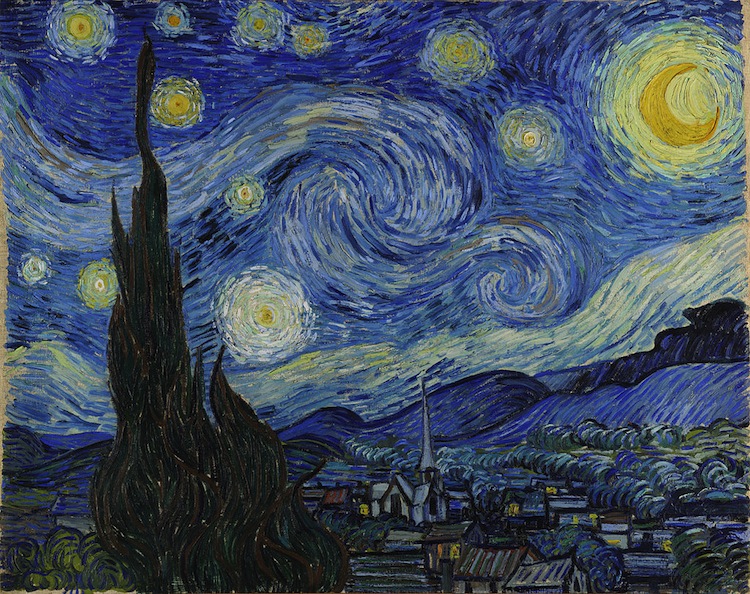 "Starry Night" (1889), by Vincent van Gogh. Museum of Modern Art, New York City. Source: https://commons.wikimedia.org/