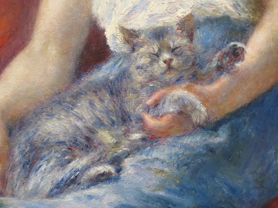 Close-up of "Sleeping Girl" (1880), by Pierre-August Renoir. The Clark Art Institute, Williamstown, MA.