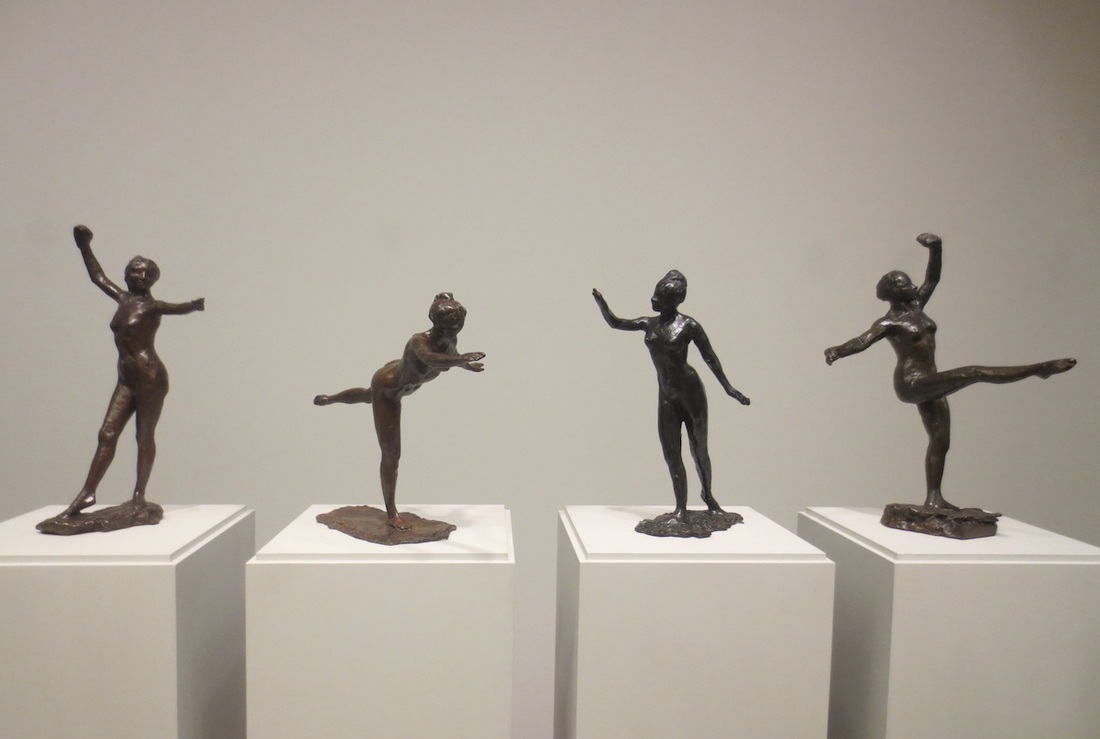 These four dancers were modeled by Edgar Degas in the 1880s, then cast 1919-1921. The Clark Art Institute, Williamstown, MA.