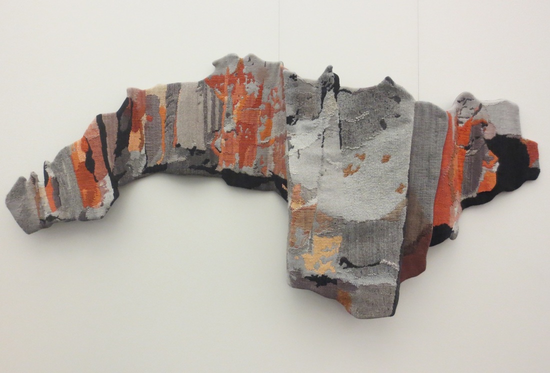 "Annie Creek" (textiles, weaving), by George-Ann Bowers. FiberSHED, The Marin Community Foundation, Novato, CA.