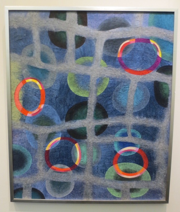 "Bridge 4" (merino wool, yak, silk, mixed media), by Jenne Giles. FiberSHED, The Marin Community Foundation, Novato, CA.