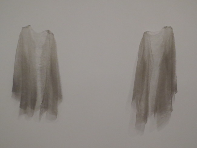 "Disremembered" (2014, 2015-16), by Doris Salcedo. silk thread and nickel-plated steel. Harvard Art Museums, Cambridge MA.