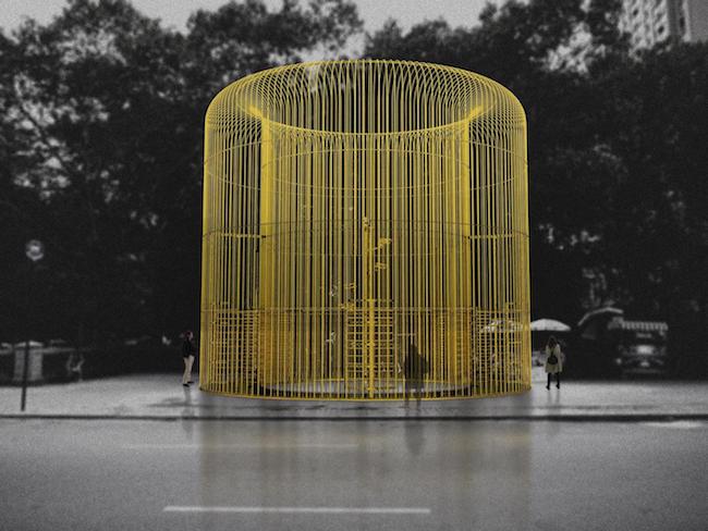  Rendering of "Good Fences Make Good Neighbors," by Ai Weiwei. Commissioned by the Public Art Fund, this Chinese artist and activist will build more than 100 fences across New York City in response to the international migration crisis. He was an immigrant in NY in the 1980s for 10 years. Source: various online news releases.