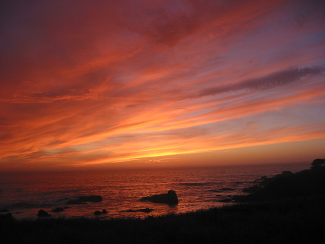 Sunset at the Pacific Ocean.