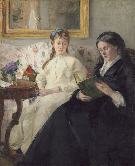 Portrait de Mme Morisot et de sa fille Mme Pontillon ou La lecture (1869/70), by Berthe Morisot. National Gallery of Art, Washington, D.C. Source: https://commons.wikimedia.org