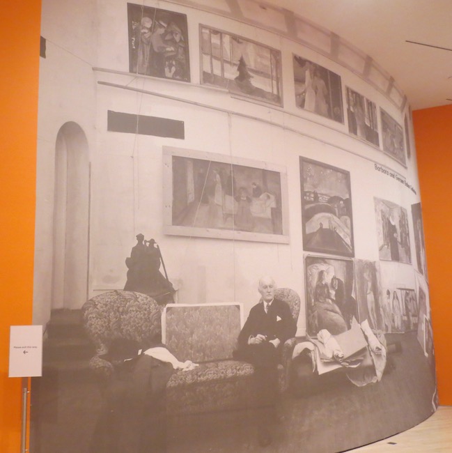 Edvard Munch at home on his estate outside Oslo. He surrounded himself with his artwork--he called them his "children"--and loathed being apart from them. Eventually, he donated to the municipality of Oslo his collection of thousands of paintings, drawings, prints, woodcuts, etchings, lithographs, photographs, and more.