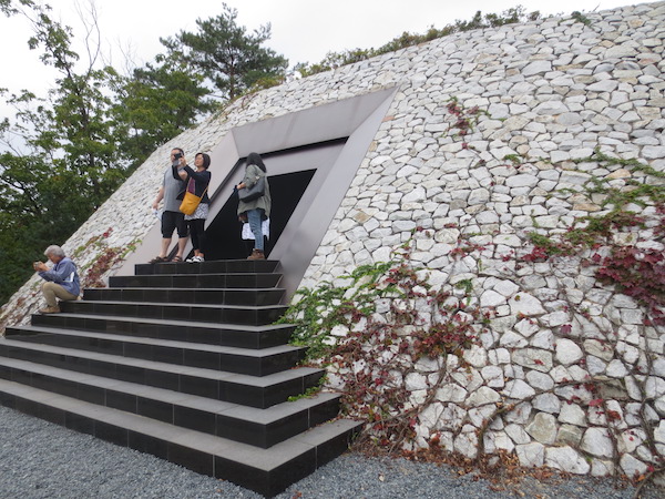 Outside James Turrell's installations at The Museum San.