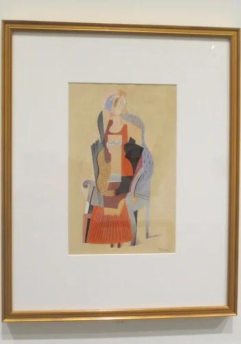 “Young Girl in an Armchair” (1917), by Pablo Picasso. Gouache and black ink over graphite on wove paper. Speed Art Museum, Louisville, KY.
