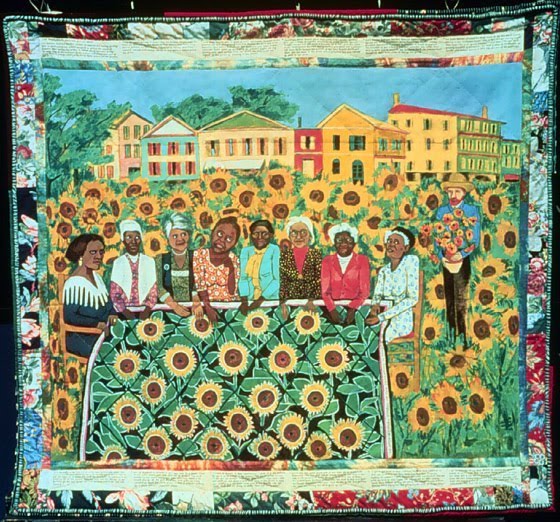 “The Sunflowers Quilting Bee at Arles” (1991), by Faith Ringgold. Source: sites.google.com/a/odu.edu/teaching-learning-in-2015/