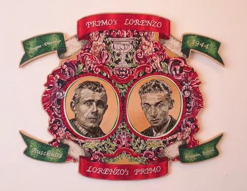 “Lorenzo’s Primo” (2019), by Robin Bernstein. String and wax on wood, 37” x 44”.